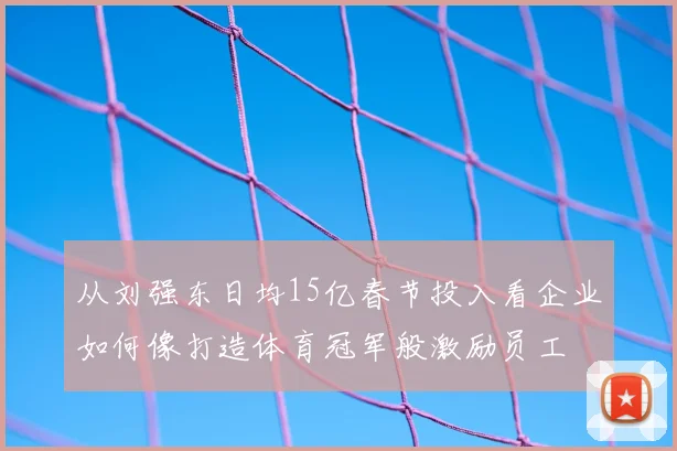 从刘强东日均15亿春节投入看企业如何像打造体育冠军般激励员工